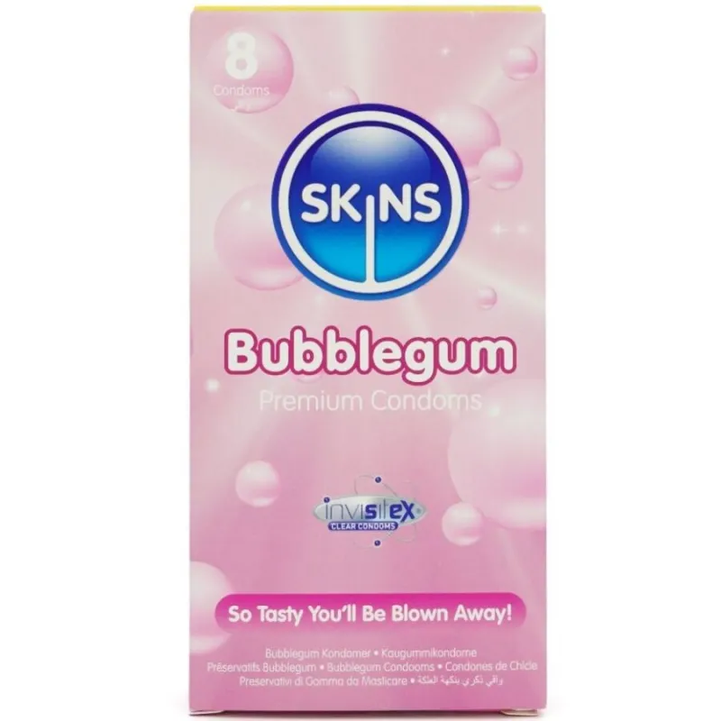 Bubblegum Premium-Kondome Packung 8 von Skins | Fesselliebe.de