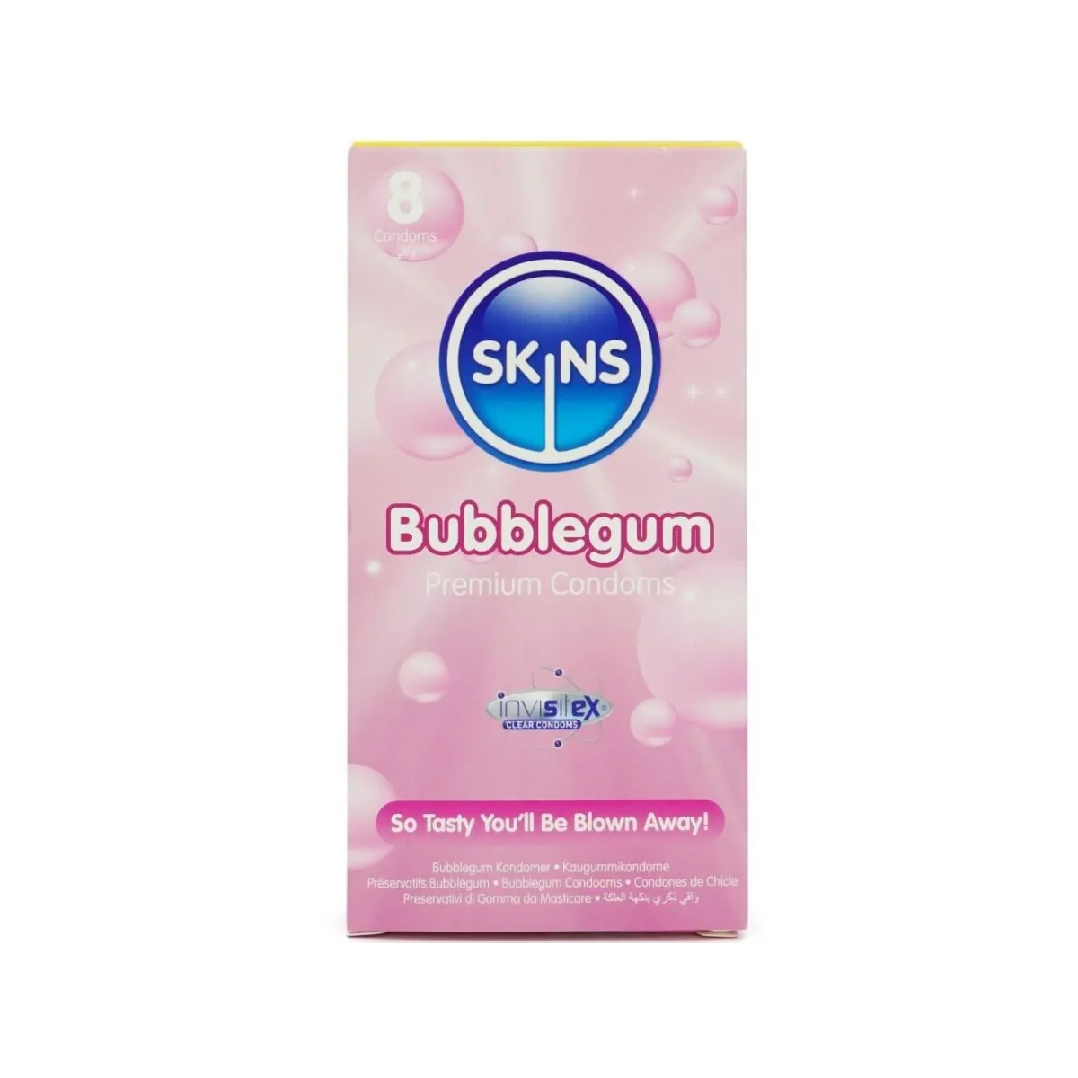 Bubblegum Premium-Kondome Packung 8 von Skins | Fesselliebe.de