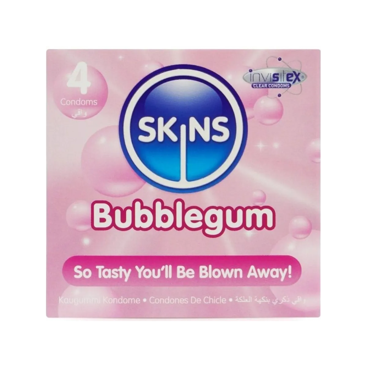 Bubblegum Premium-Kondome Packung 4 von Skins | Fesselliebe.de