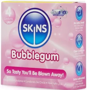 Bubblegum Premium-Kondome Packung 4 von Skins