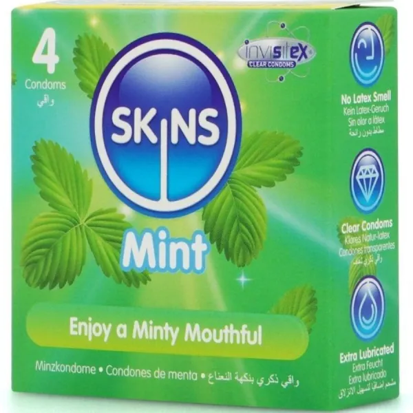 Mint Premium Kondome Packung 4 von Skins | Fesselliebe.de