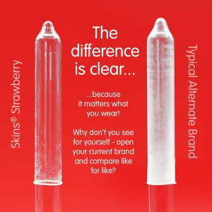 Erdbeere Premium-Kondome Packung 4 von Skins