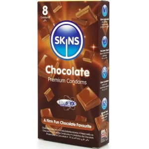 Schokolade Premium-Kondome Packung 8 von Skins