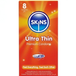 Ultra Dünne Premium-Kondome Packung 8 von Skins | Fesselliebe.de