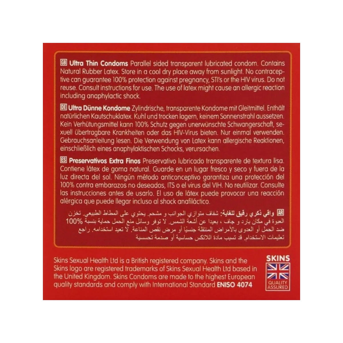 Ultradünne Premium-Kondome Packung 4 von Skins | Fesselliebe.de