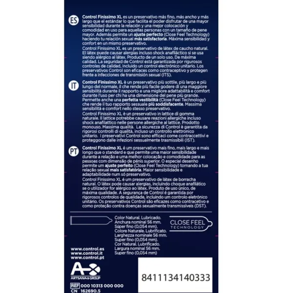 Finissimo XL Kondome 12 Stück von Control Kondoms | Fesselliebe.de