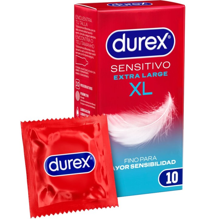 Sensitive XL-Kondome 10 Stück von Durex Kondoms | Fesselliebe.de