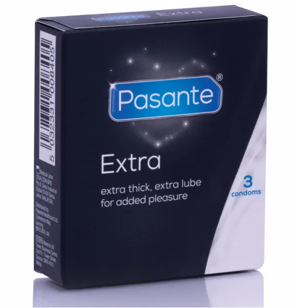 Extra-Kondom Extra Dick 3 Stück von Pasante | Fesselliebe.de
