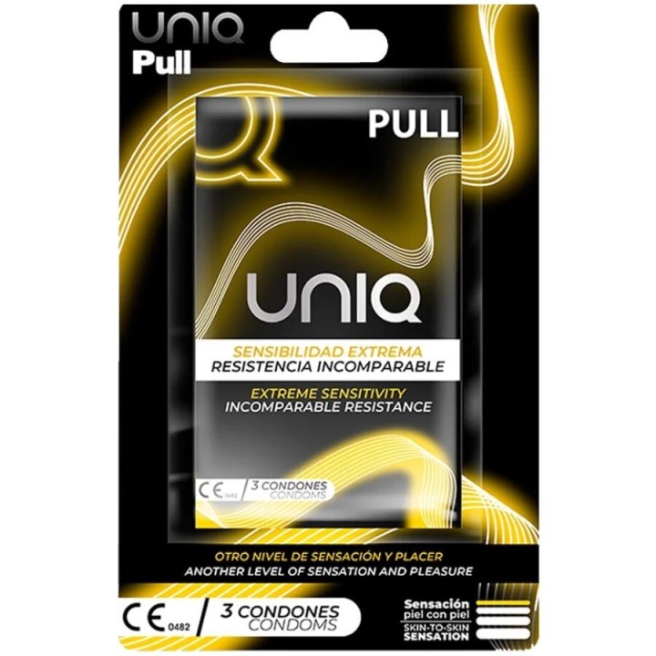 Pull Latexfreie Kondome mit Streifen 3 Stück von Uniq | Fesselliebe.de