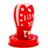 Handbemaltes Kondom Herz - Ich Liebe Dich Modell 1 von Kondomerie | Fesselliebe.de