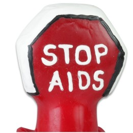 Handbemaltes Kondomstop Aids von Kondomerie | Fesselliebe.de