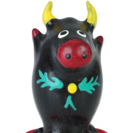Handbemaltes Kondom Bull Schwarz Modell 1 von Kondomerie | Fesselliebe.de