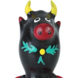 Handbemaltes Kondom Bull Schwarz Modell 1 von Kondomerie | Fesselliebe.de
