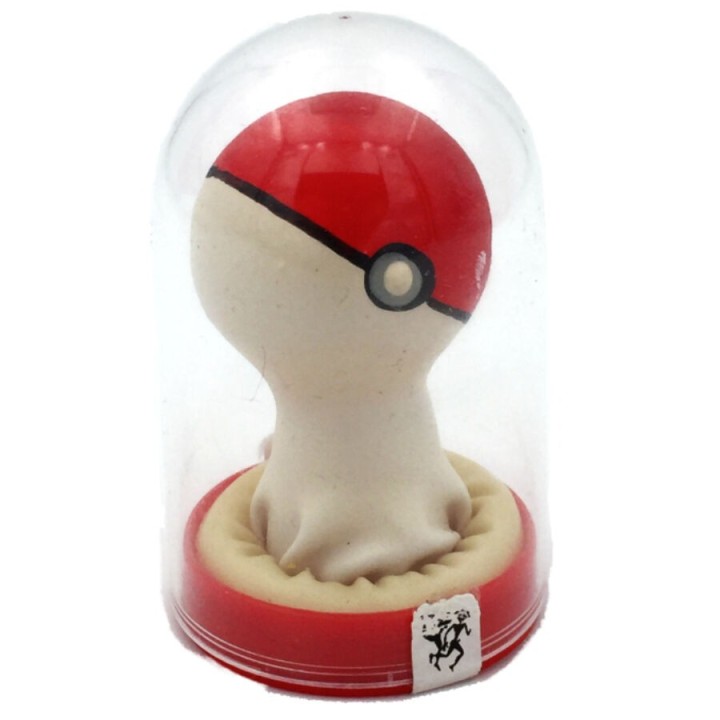 Handbemaltes Kondom Pokeball Rot-Weiss von Kondomerie | Fesselliebe.de