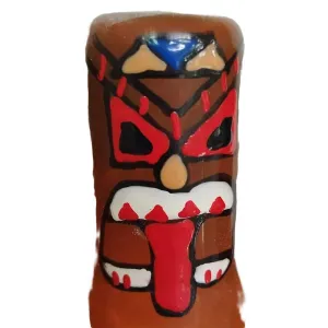 Handbemaltes Kondom Tiki Totem-01 von Kondomerie | Fesselliebe.de