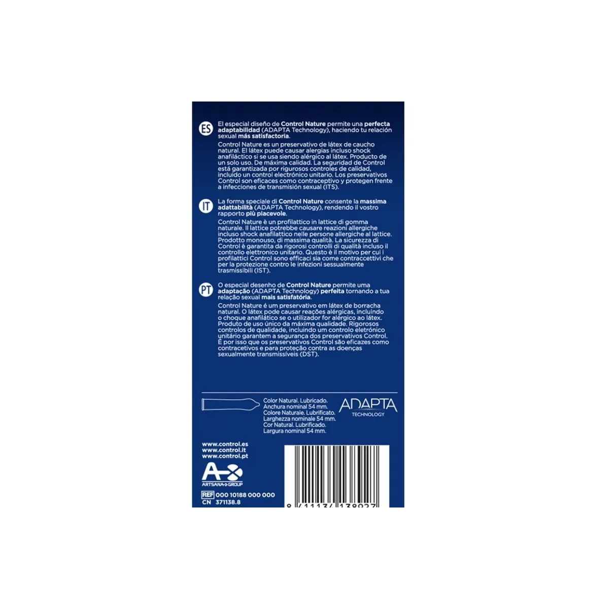 Adapta Nature Kondome 6 Stück von Control Kondoms | Fesselliebe.de