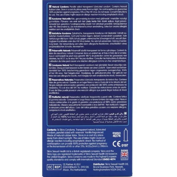 Natürliche Premium-Kondome Packung 16 von Skins | Fesselliebe.de