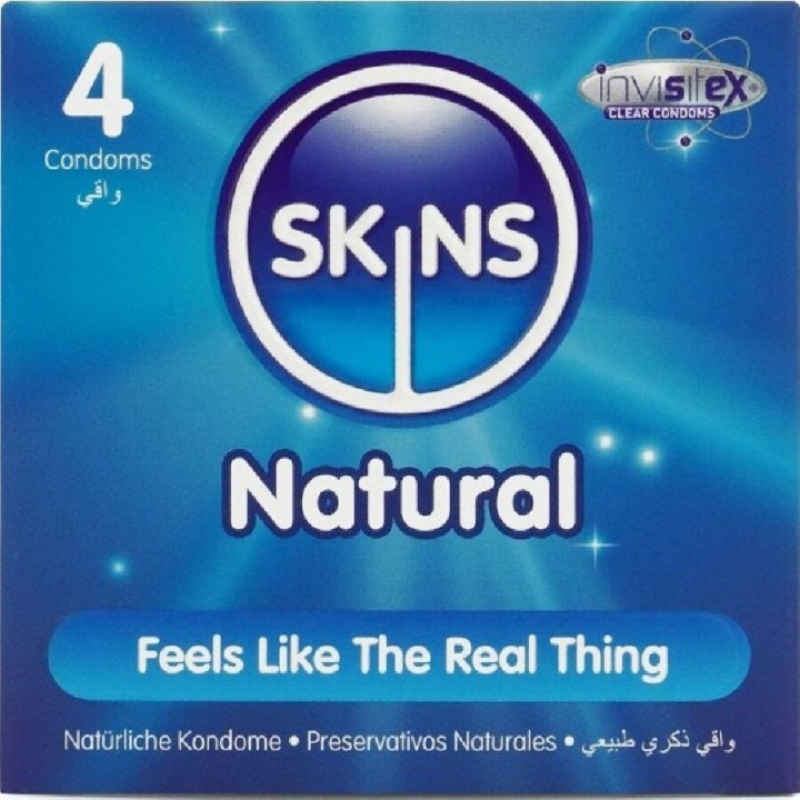 Natürliche Premium-Kondome Packung 4 von Skins | Fesselliebe.de