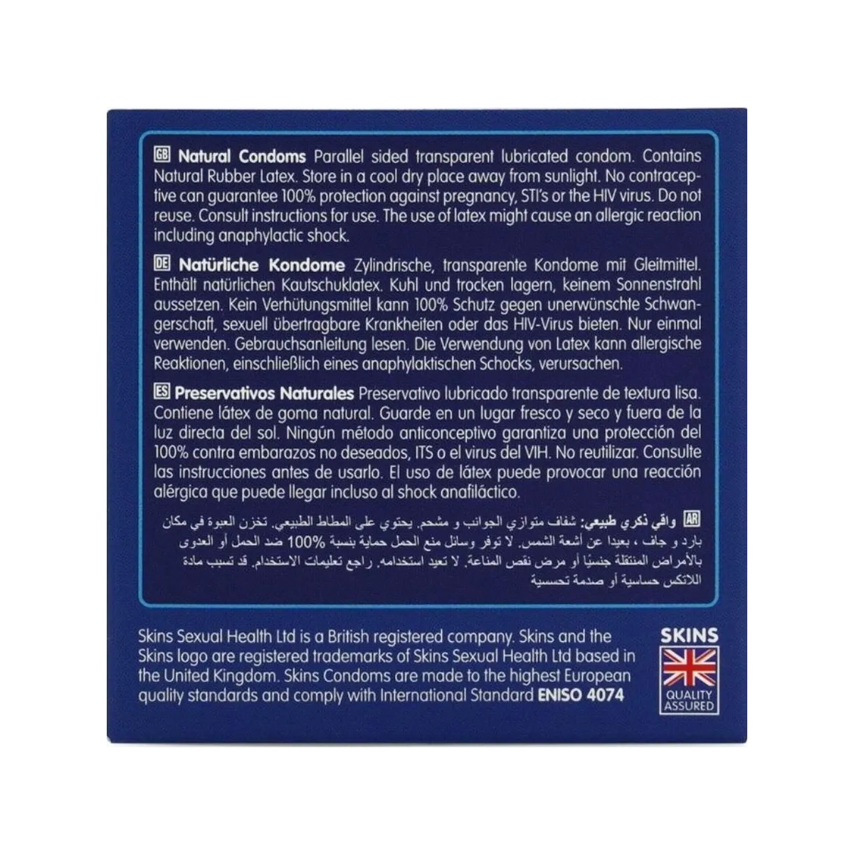 Natürliche Premium-Kondome Packung 4 von Skins | Fesselliebe.de