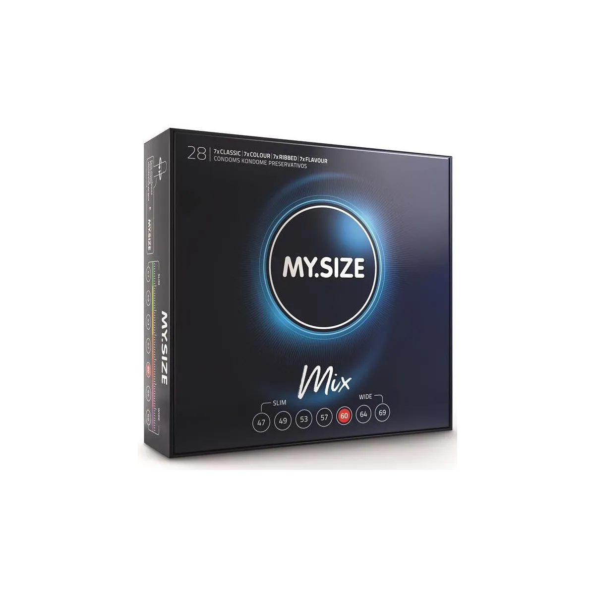 Mix Kondome 60 Mm 28 Stück von My Size Mix | Fesselliebe.de