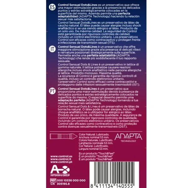 Sinnliche Punkte & Linien Punkte und Dehnungsmarken 12 Stück von Control Kondoms | Fesselliebe.de