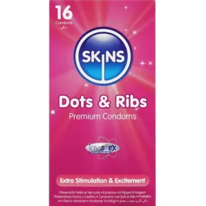 Dots & Ribs Premium-Kondome Packung 16 von Skins | Fesselliebe.de