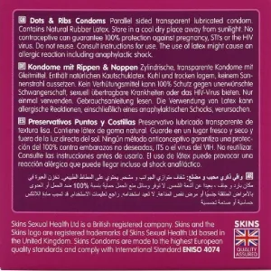Dots & Ribs Premium-Kondome 4er-Stück von Skins