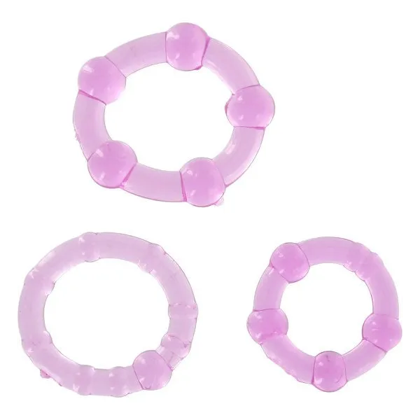 Set aus Drei Lila Penisringen von Seven Creations | Fesselliebe.de