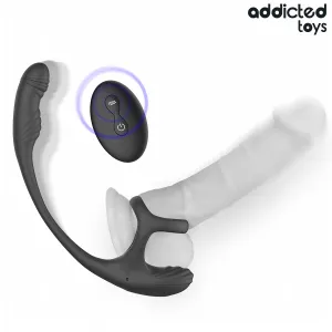 Analplug mit Vibration, 360°-Wellung und Hodenstimulator von Addicted Toys