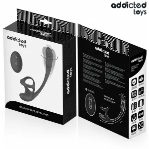 Analplug mit Vibration, 360°-Wellung und Hodenstimulator von Addicted Toys