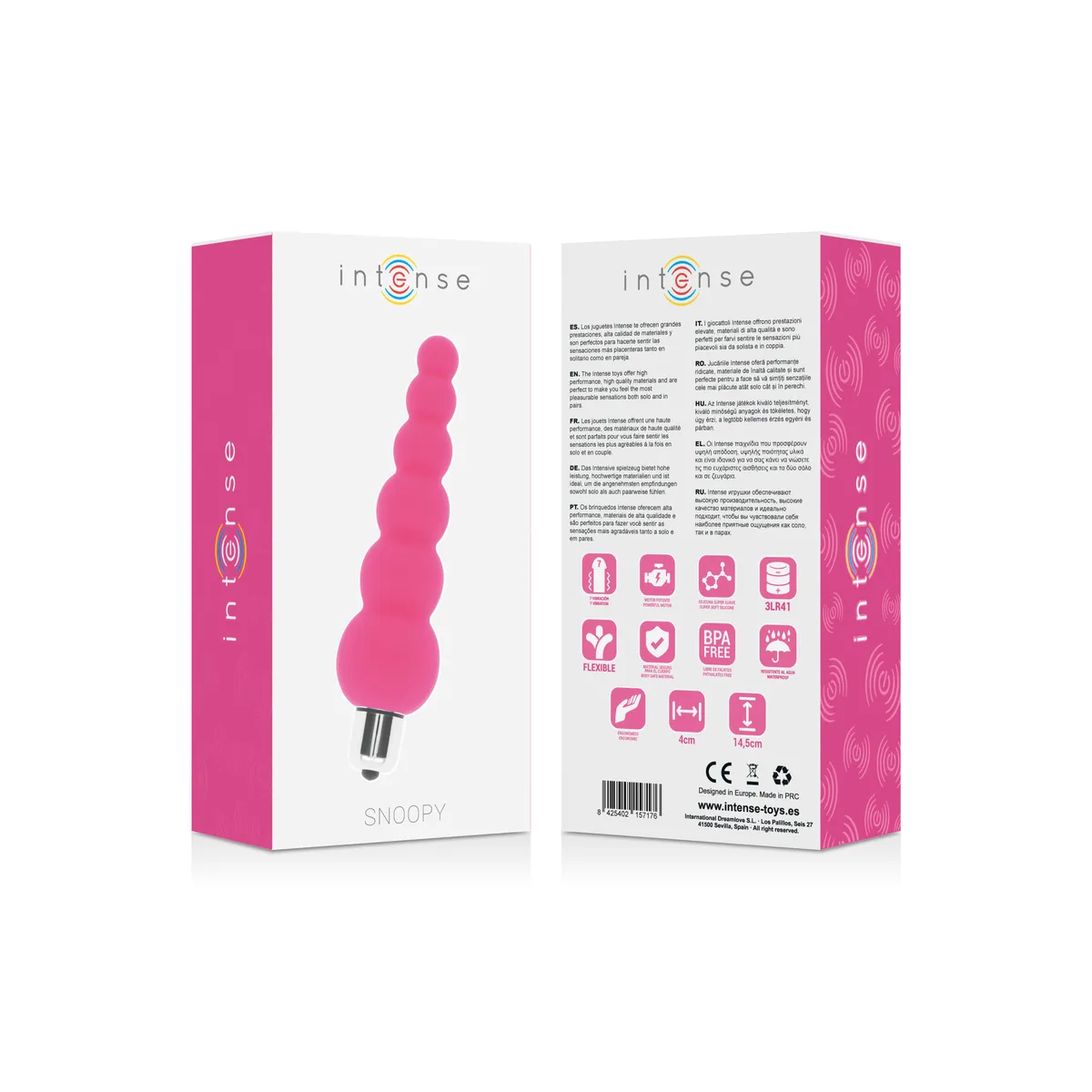 Snoopy 7 Geschwindigkeiten Silikon Rosa von Intense Anal Toys | Fesselliebe.de