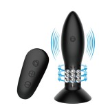 Stecker mit Schwarzen Rotierenden Bällen mit Fernbedienung von Mr Play | Fesselliebe.de