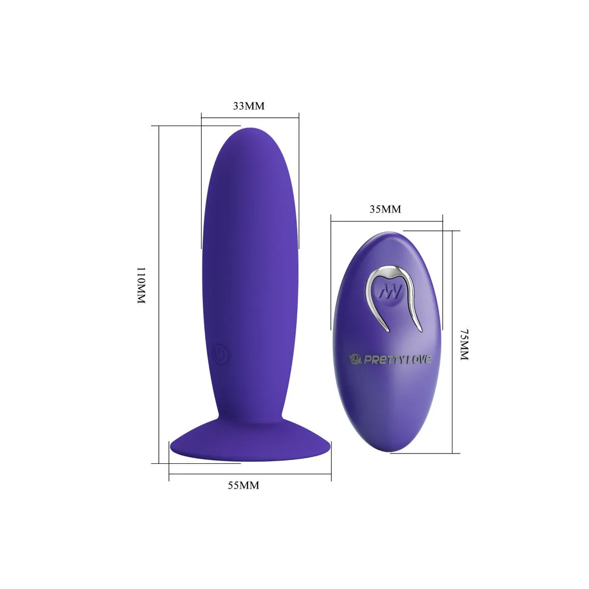 Jugendplug Analvibrator mit Fernbedienung Violett von Pretty Love Youth | Fesselliebe.de