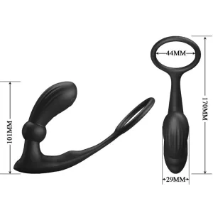 Warren Black Analring & Vibrator von Pretty Love Bottom