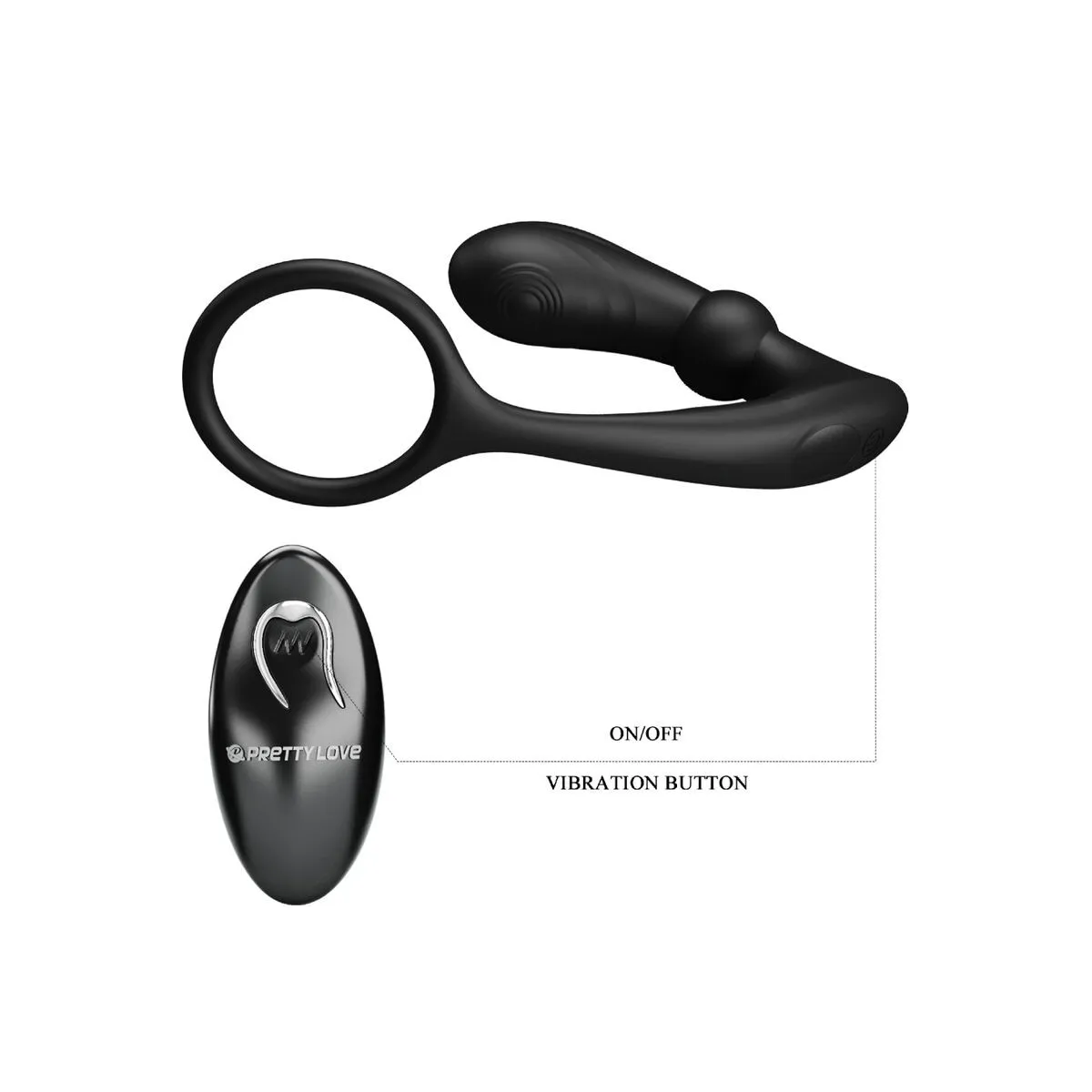 Warren Black Analring & Vibrator von Pretty Love Bottom | Fesselliebe.de