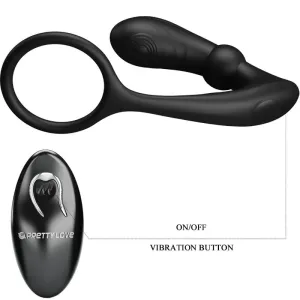 Warren Black Analring & Vibrator von Pretty Love Bottom