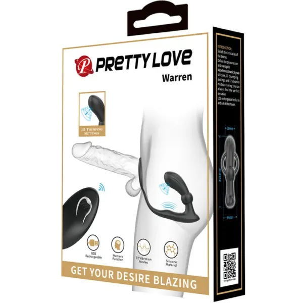 Warren Black Analring & Vibrator von Pretty Love Bottom | Fesselliebe.de