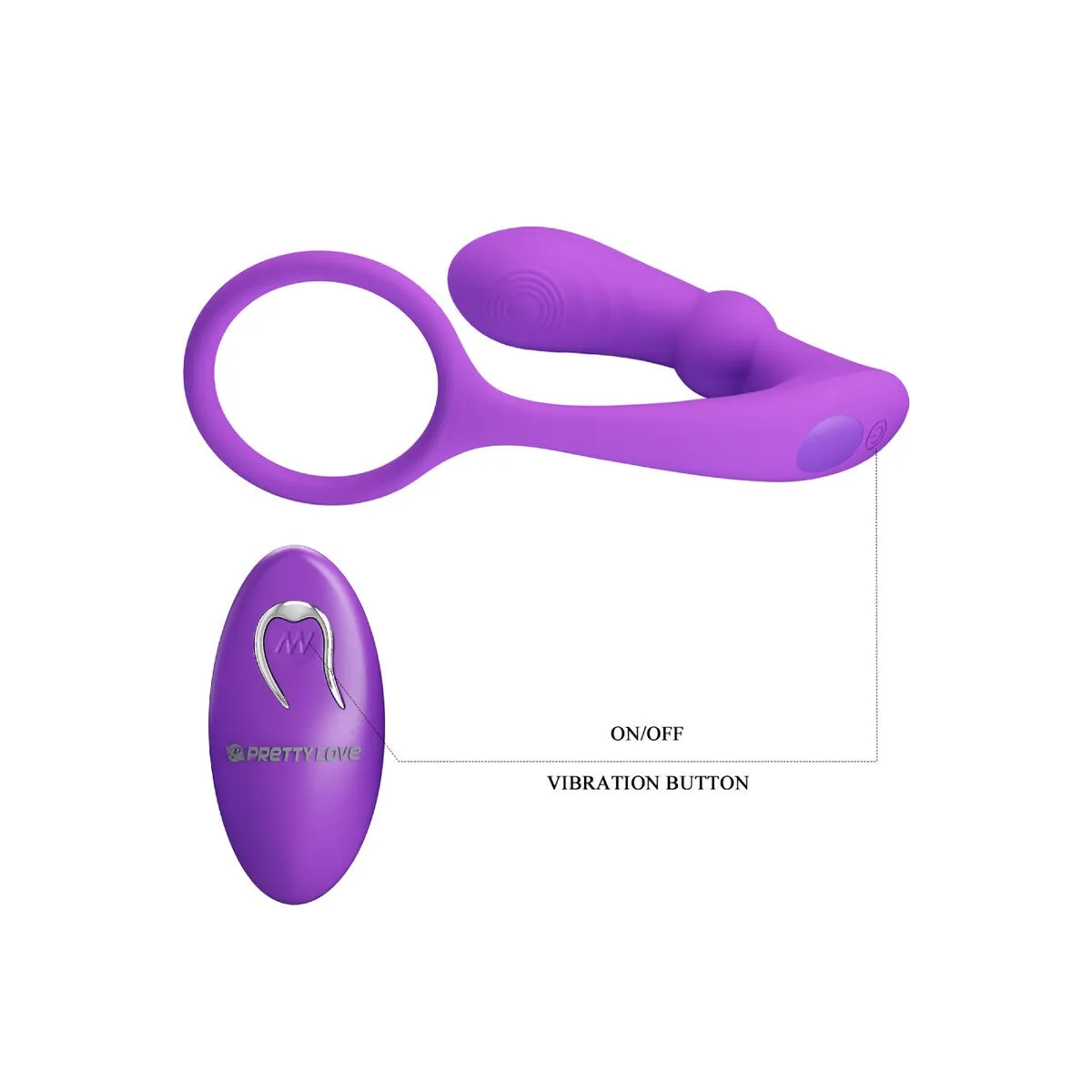 Warren Ring & Violett Analvibrator von Pretty Love Bottom | Fesselliebe.de