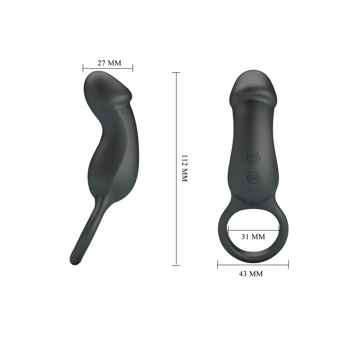 Warren Black Analring & Vibrator von Pretty Love Bottom | Fesselliebe.de