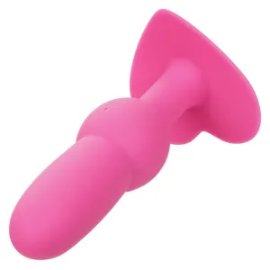 First Time Anal Plug mit Perlensonde 10 Vibrationen Rosa von Calexotics