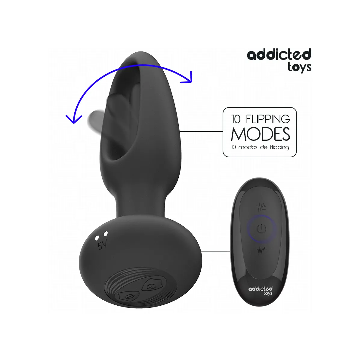 Analplug mit Vibrierender Zunge und mit Fernbedienung von Addicted Toys | Fesselliebe.de