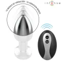 Vibrierender Analplug aus Metall mit Led-Leuchten und mit Fernbedienung - Grösse S von Intense Anal Toys