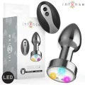 Vibrierender Analplug aus Metall mit Led-Leuchten und mit Fernbedienung - Grösse M von Intense Anal Toys