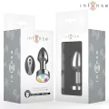 Vibrierender Analplug aus Metall mit Led-Leuchten und mit Fernbedienung - Grösse M von Intense Anal Toys