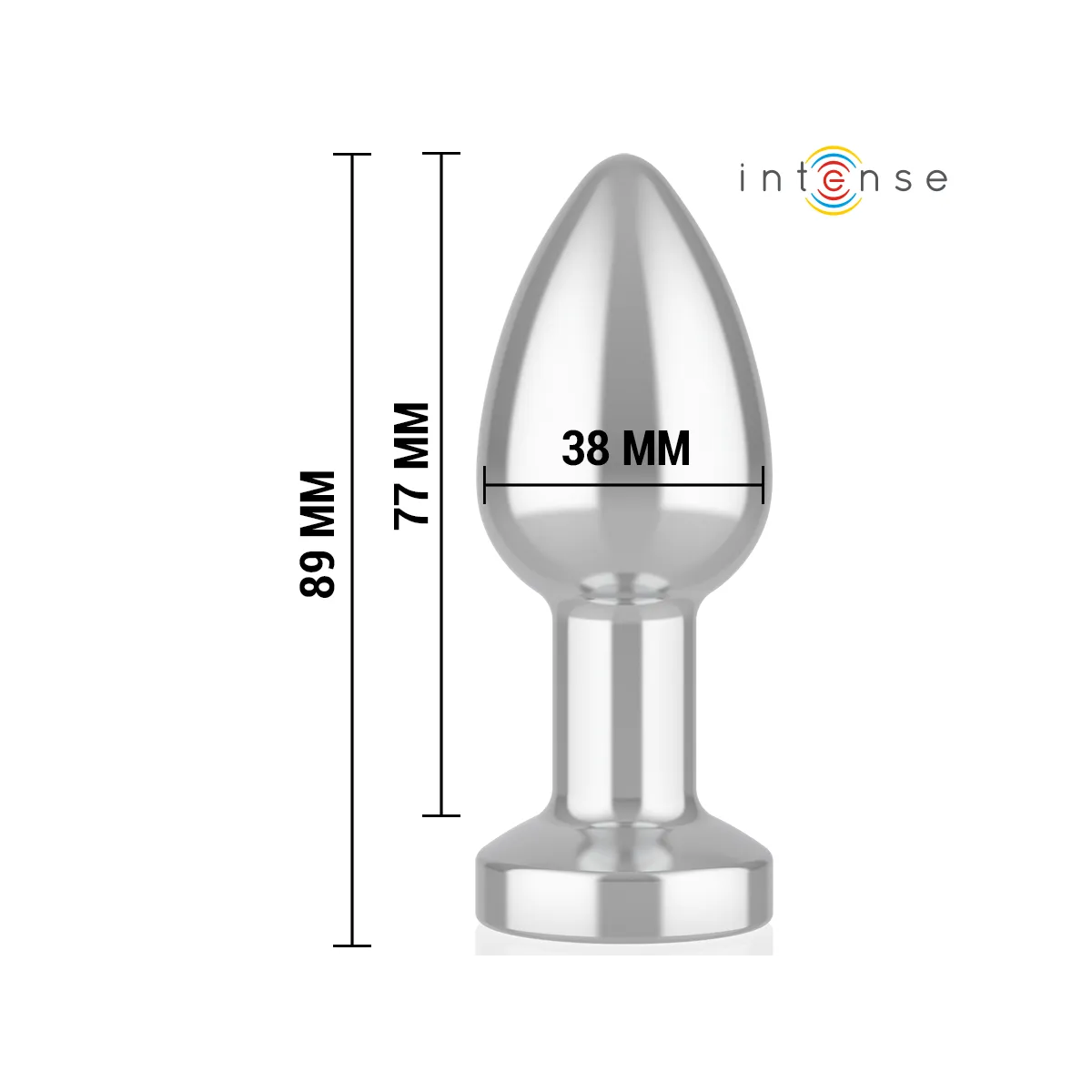 Vibrierender Analplug aus Metall mit Led-Leuchten und mit Fernbedienung - Grösse M von Intense Anal Toys | Fesselliebe.de