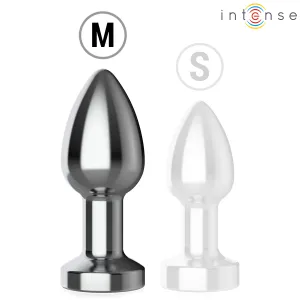 Vibrierender Analplug aus Metall mit Led-Leuchten und mit Fernbedienung - Grösse M von Intense Anal Toys