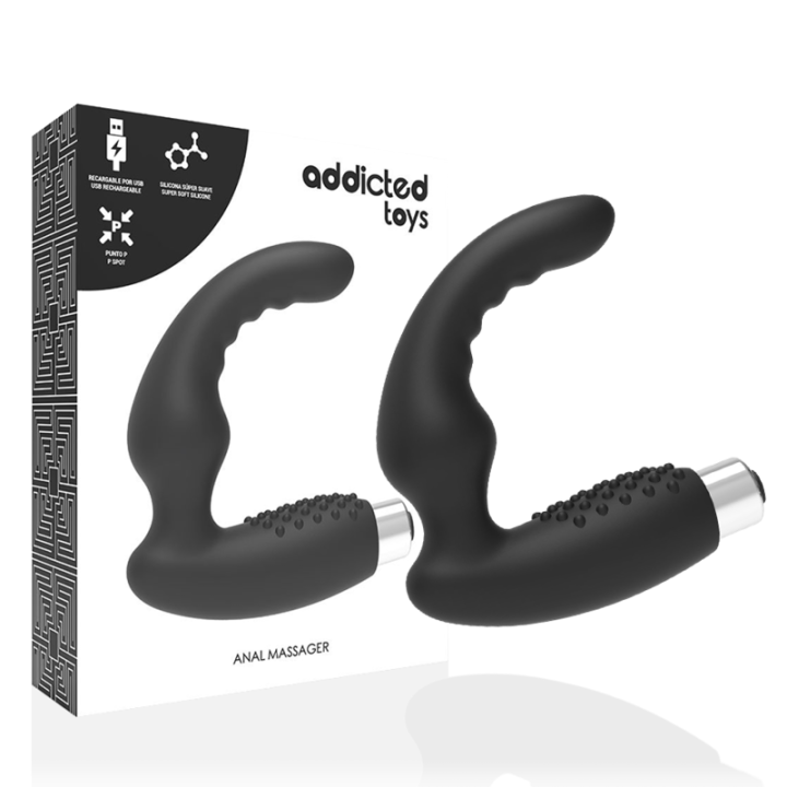 Prostatic Vibrator wiederaufladbares Modell 2 - Schwarz von Addicted Toys | Fesselliebe.de