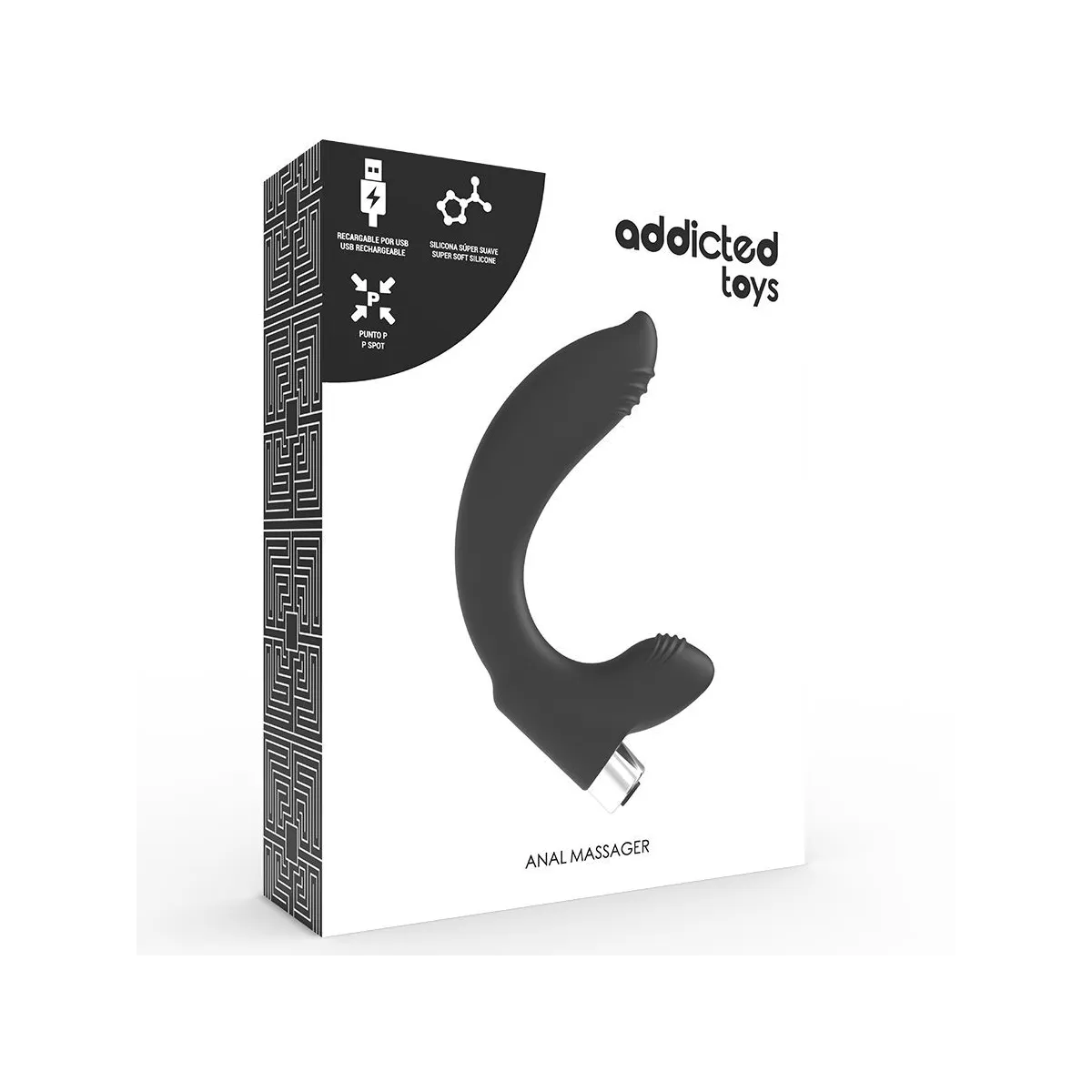 Prostata Vibrator wiederaufladbar, Modell 7 - Schwarz von Addicted Toys | Fesselliebe.de