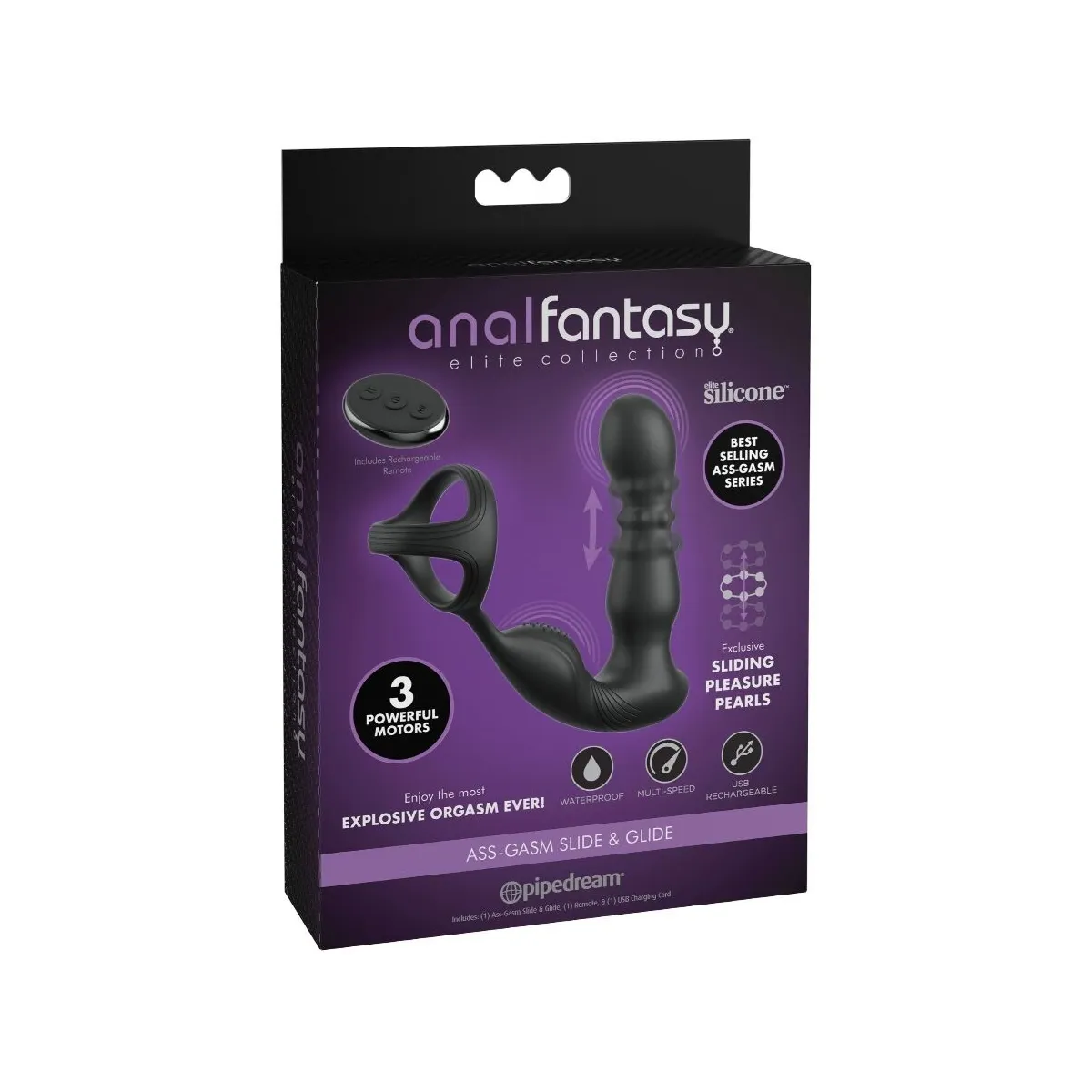 Vibrierender Analring und Massager mit Fernbedienung von Anal Fantasy Elite Collection | Fesselliebe.de