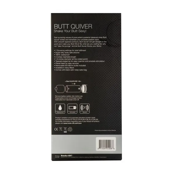 Po-Köcher P-Punkt-Stimulator 7 Geschwindigkeiten Schwarz von Rocks-Off | Fesselliebe.de